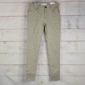 BCBGeneration The Jasper Skinny Pants Print Smily Sad Rmoticon Faces Sz 24 NWT